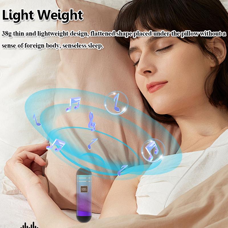 QY09 Under Pillow Sleep Aid Bluetooth Speaker Mini Bone Conduction Soundbar Music Player Support Timed Shutdown Built-in 32GB TF Card