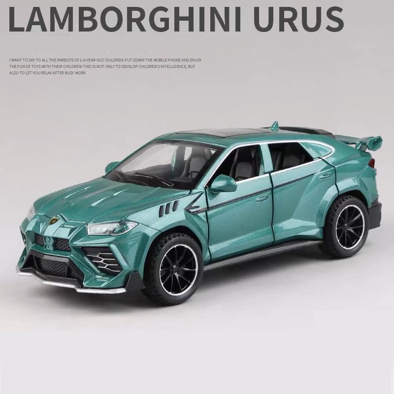 1/32 Lamborghini Bison Urus SUV Alloy Scale Car Model Diecast Metal Miniature Car Model Sound and Light Collection Children Toy Vehicles Gifts