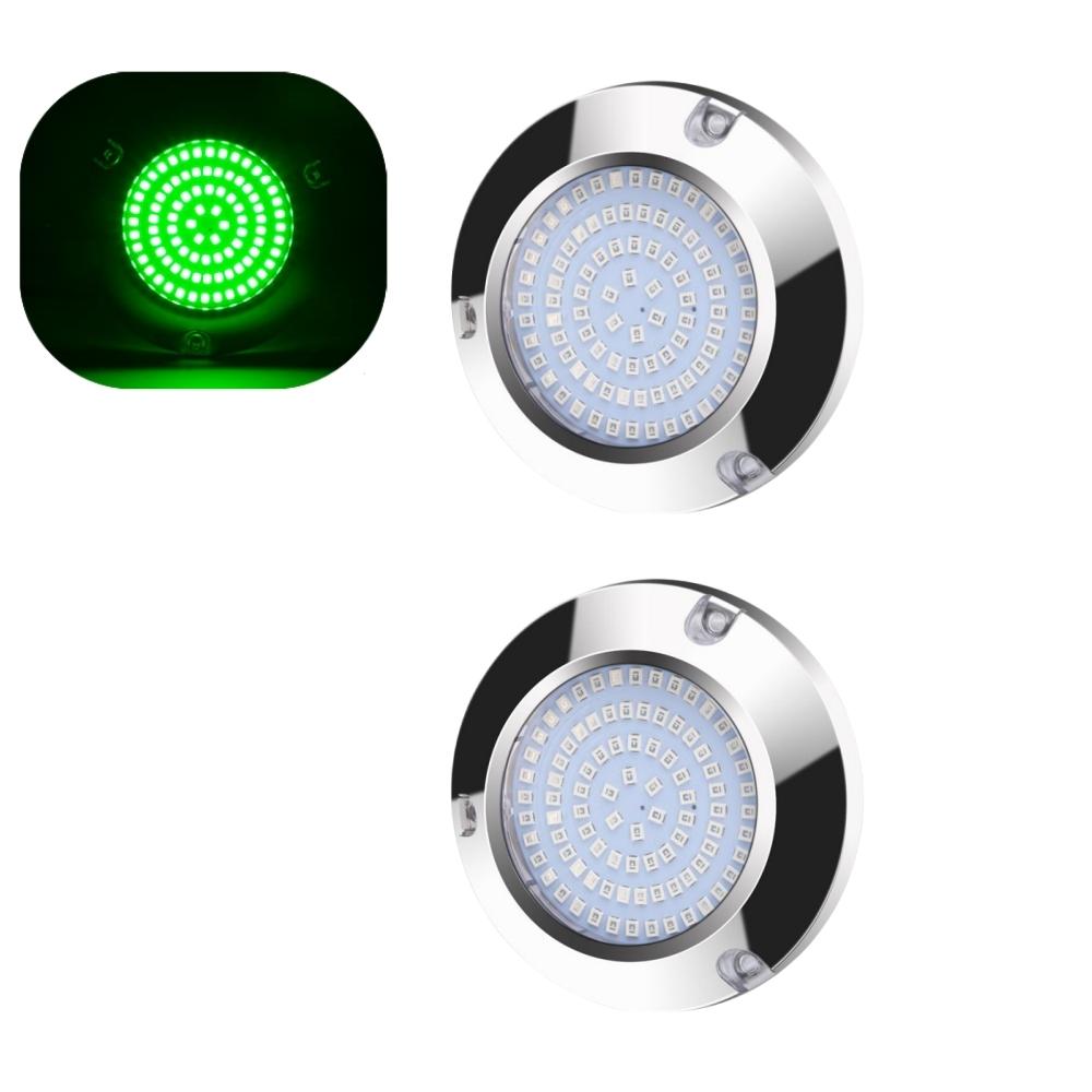 2PCS Boat Lighting Underwater Marine Light Subnautica Sailing Boat Speedboat 90LED 12v 24v 60W Stainless Steel Transom Light