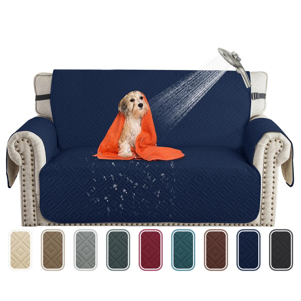 Waterproof Non-Slip Pet Sofa Cover Solid Color Durable Cat-Scratch Resistant One-Piece Sofa Cover Protector Mat Urine Barrier