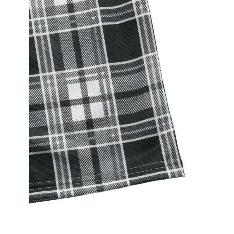 YYFS Women's Fashion Casual Plaid Print High Waist Trousers Pants & Capris