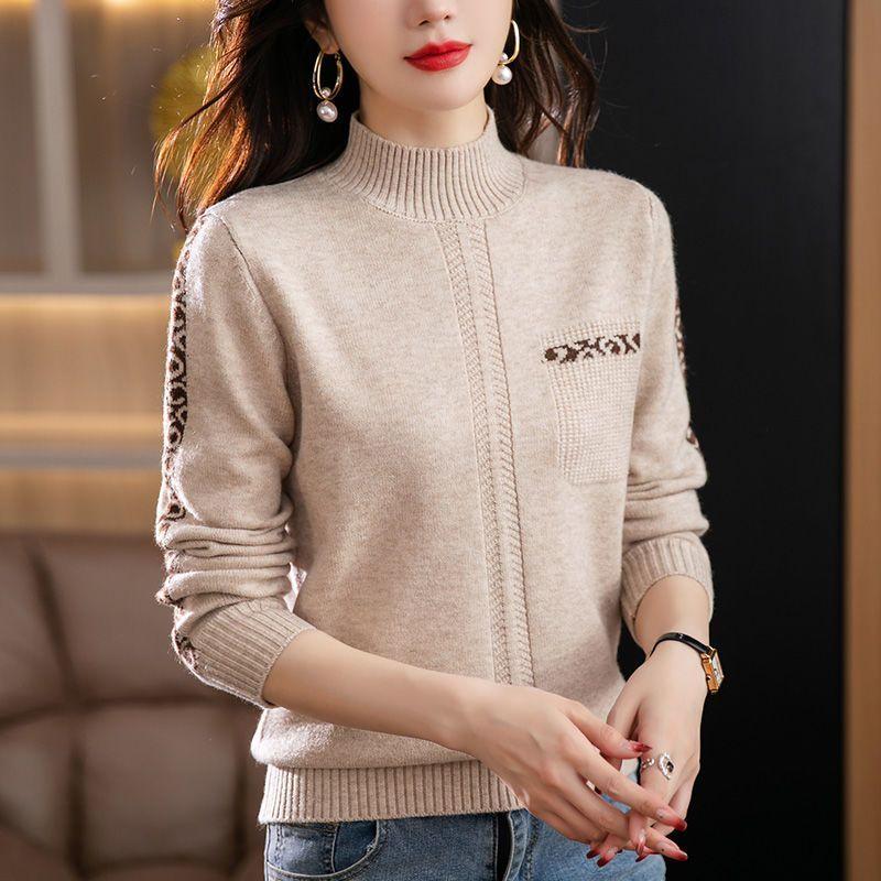 Dámská móda Ležérní Podzim Zima Polovinový rolák s dlouhým rukávem