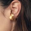 Irregular Texture Pleated Ear Bone Clip Fashion Personality Niche Design High-End Ear Clip Women