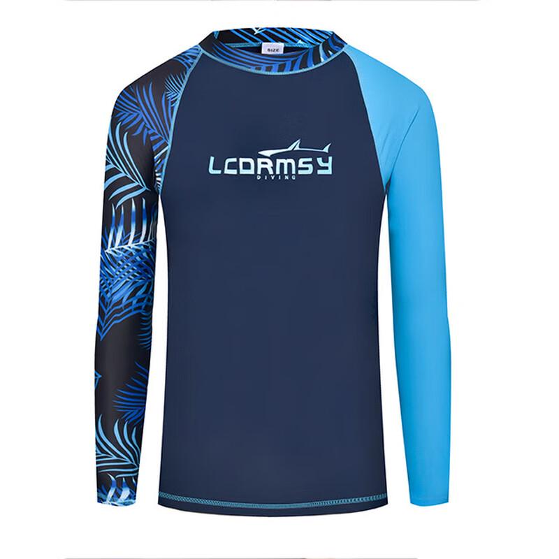 Men s Long Sleeve Two-Piece Wetsuit Top for Swim and Surf L