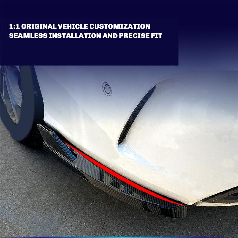 Car For Mercedes Benz C-Class W205 Coupe C205 2015- Rear Bumper Canard Lip Splitter Side Vent tallation Kit