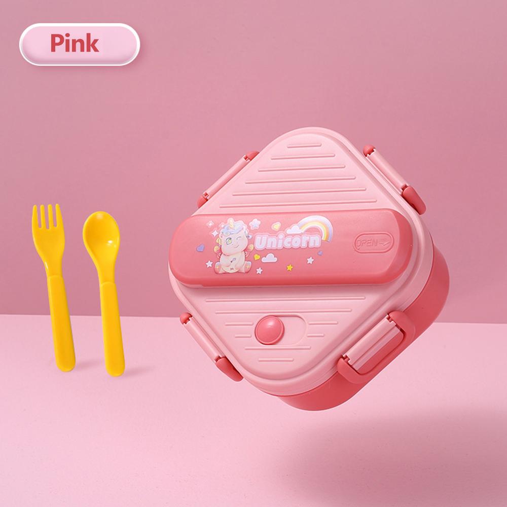 

3 сетки Unicorn Lunch Box для детей, студентов, сэндвичей, фруктов, контейнер для хранения еды, мультфильм, детский Bento Box для школы, кемпинга 850ml розовый