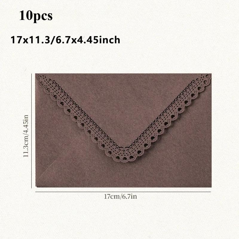 10 szt. Puste Koperty na Zaproszenia Ślubne Biznesowe Wysokiej Jakości Papier 116g Artykuły Papiernicze Przechowywanie