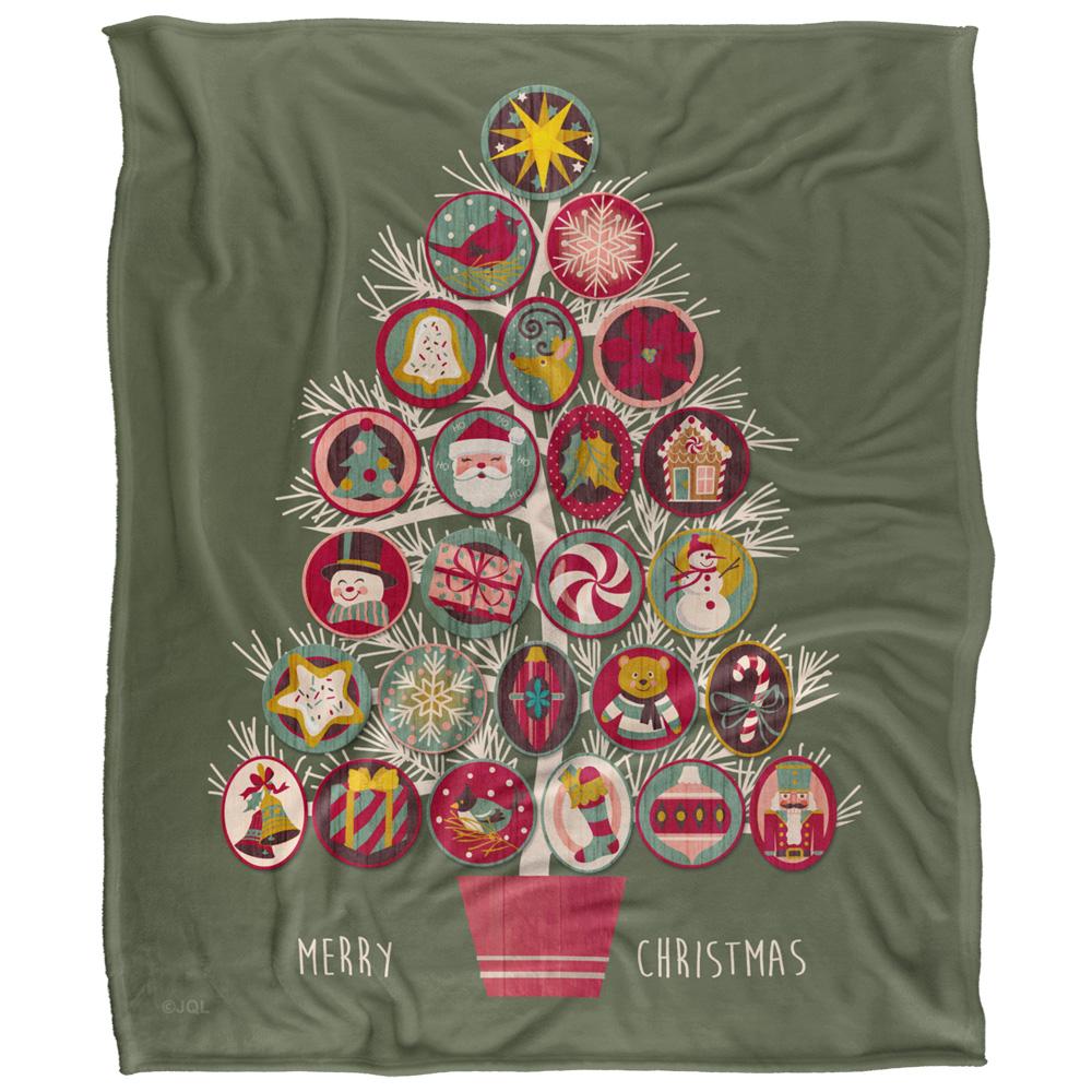 JQ Licensing Silky Christmas Ornaments Supersoft Blanket
