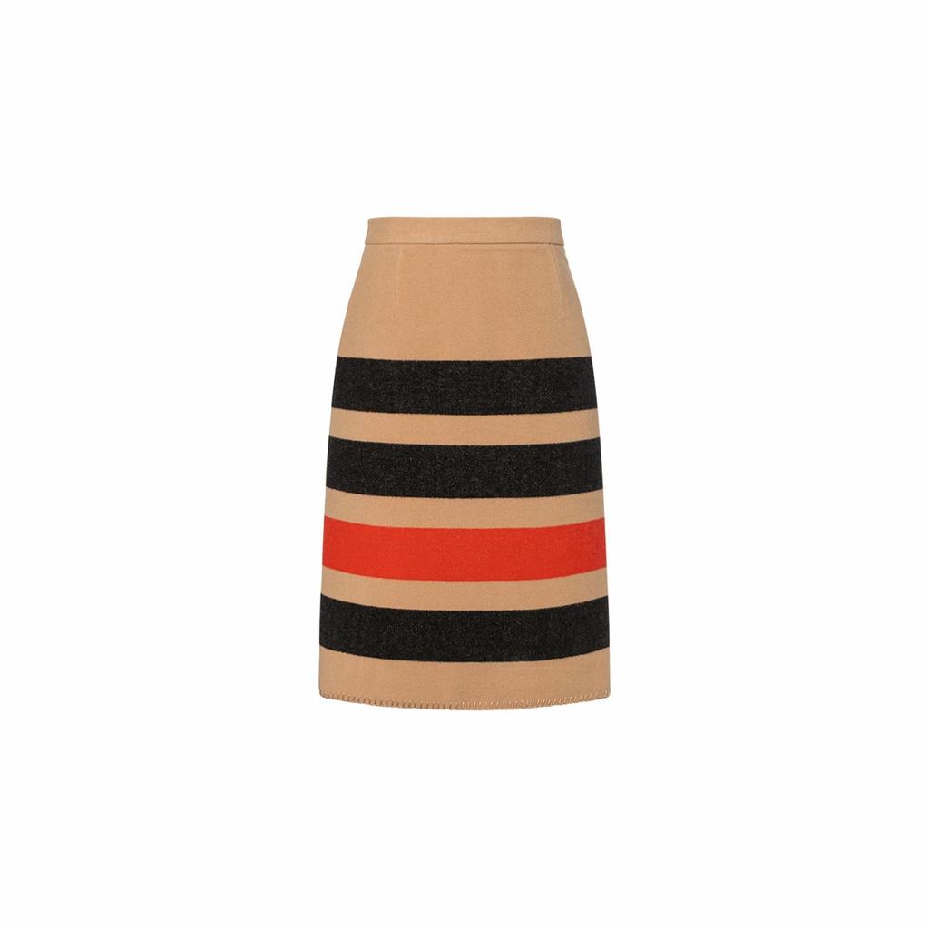 Burberry Casual Long Skirt Women's Camel (Unisex) Casual Long Skirts 80364281