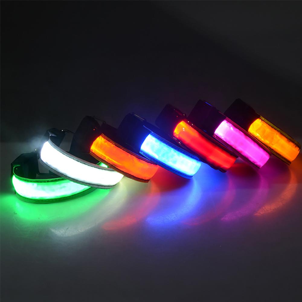 USB Rechargeable Running LED Armband Refective Bands Cycling Gear Night Safety Luminous Band for Joggers Bikers Walkers Concerts