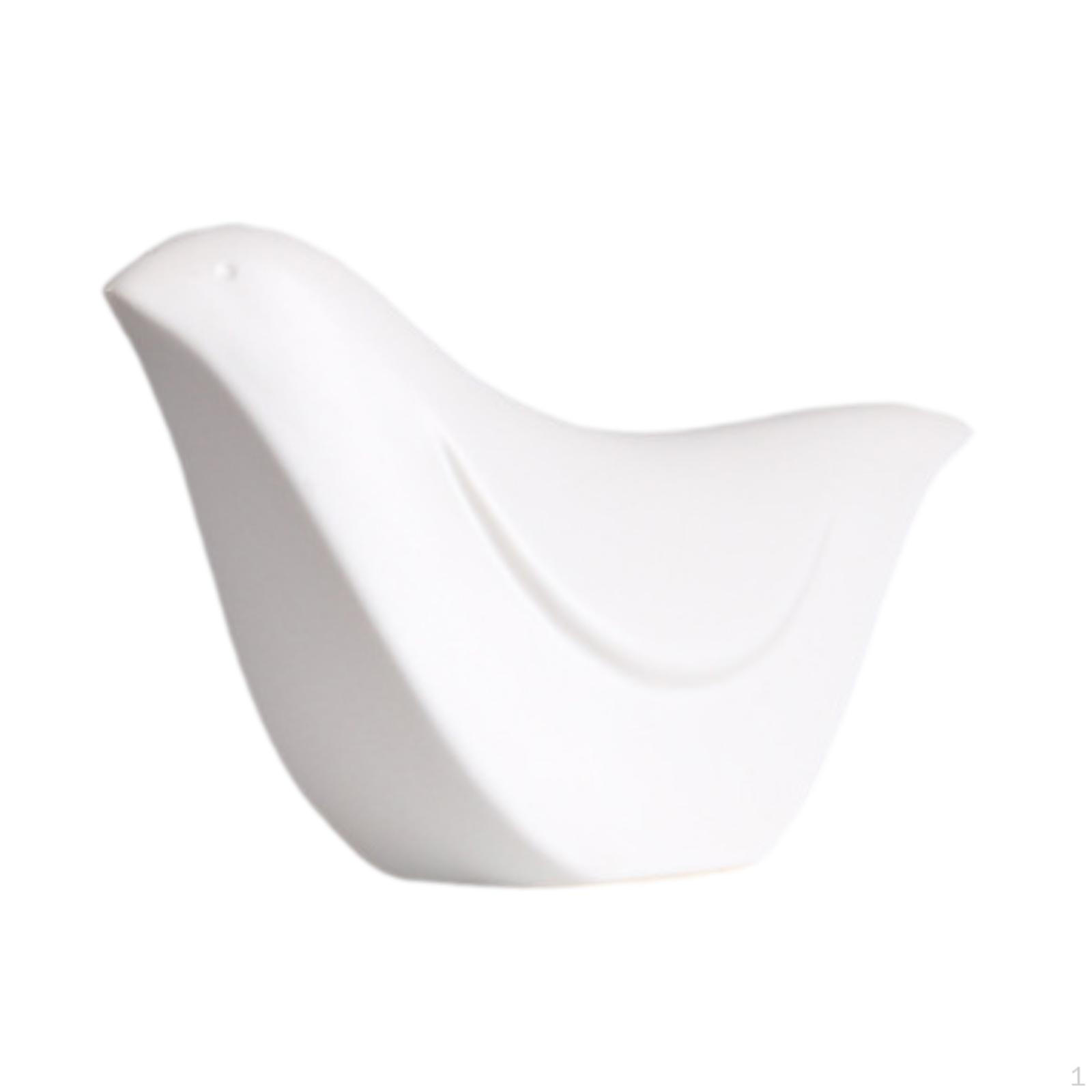 

Абстрактная скульптура птицы, декоративное настольное украшение для полок, комодов, стола и т. д. White 11.5x3.6x6.5cm