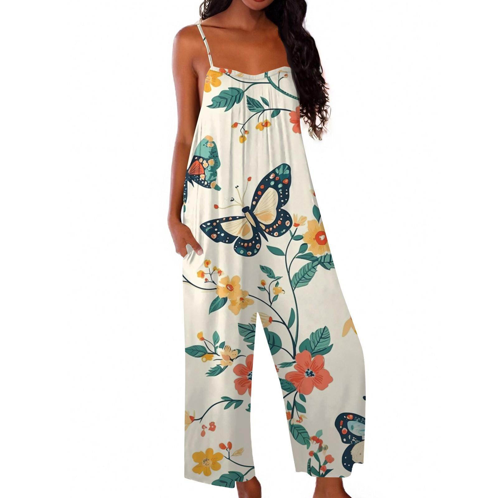 

Women s Jumpsuit Printed Casual Loose Jumpsuit XL