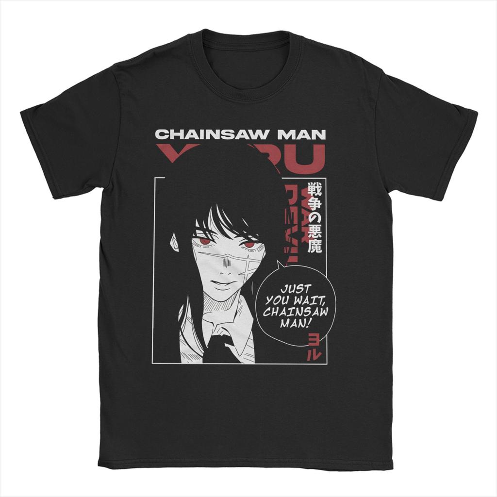 Herren Damen T-Shirts Yoru Chainsaw Man Anime Lustig 100% Baumwolle T-Shirt Tanaka Rückenmarks-Schwert T-Shirt Kleidung Übergröße