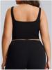 Plus Size Women's Quick-Drying Yoga Sports Vest with Elastic Fit and Beautiful Back Design