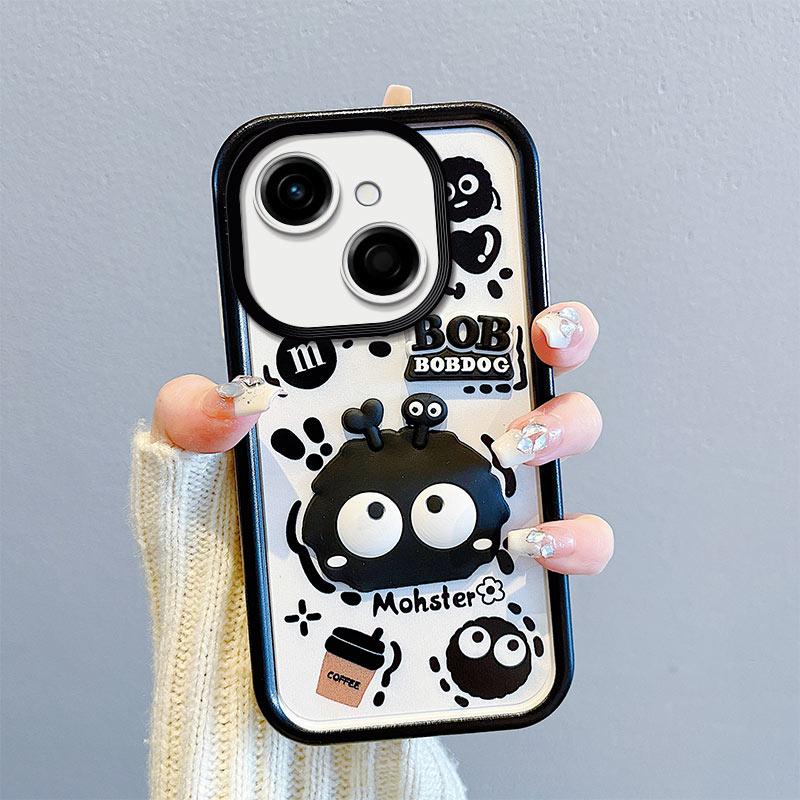 KEYSION Shockproof Case for TECNO Spark 40C with Lanyard Soft Silicone Cute 3D Cartoon Doll Phone Back Cover for Tecno Spark 40C