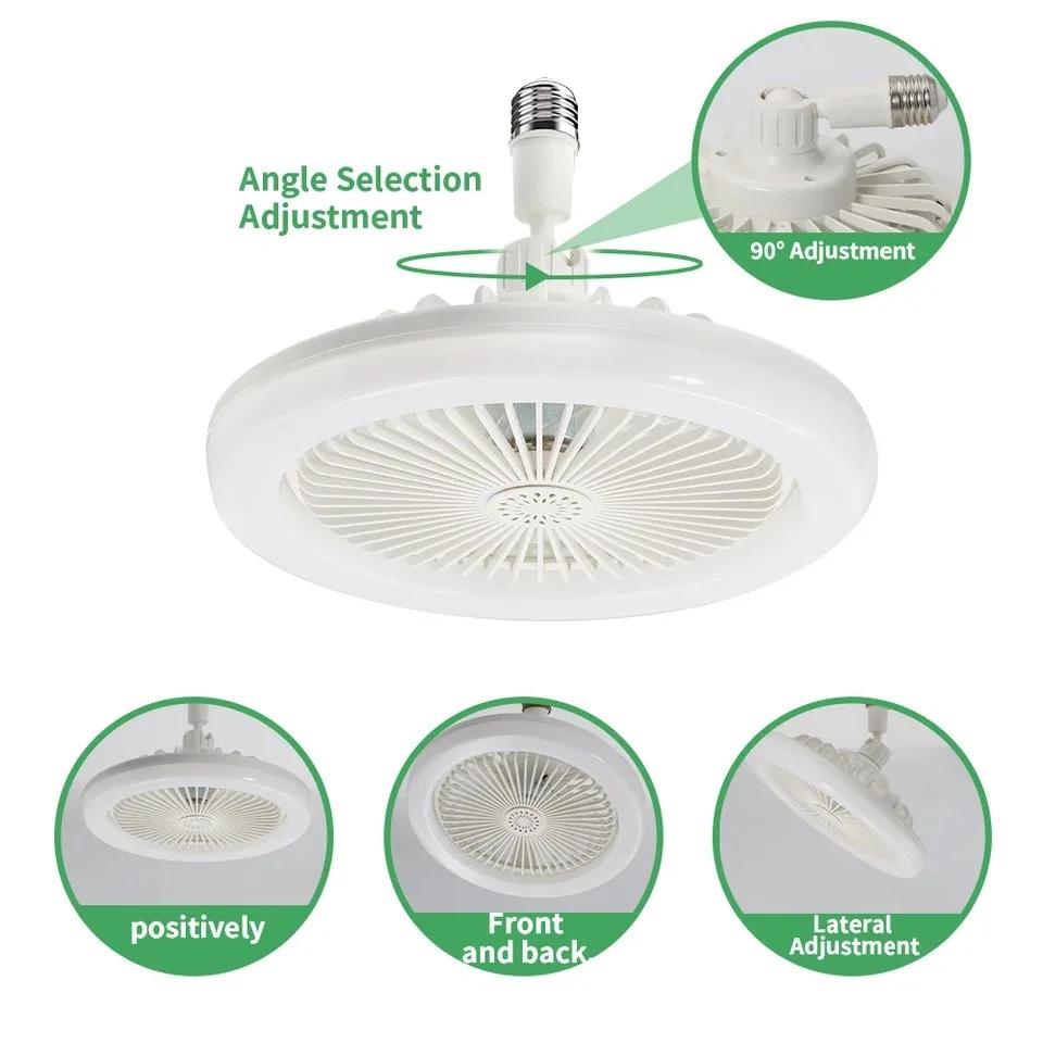 Smart 3-in-1 Ceiling Fan with Light Remote Contro Fan Lamp E27 Converter Base For Bedroom Living Room Dining LED Ceiling Light