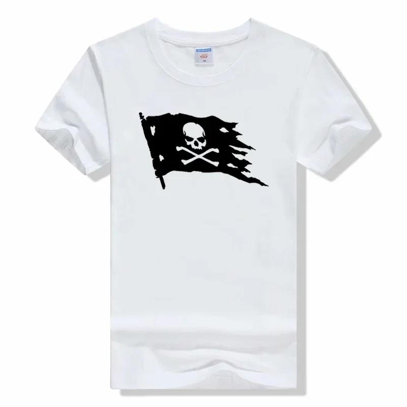 Calico Jack Zwaard Piraat Vlag Jolly Roger Grafische T-shirt Jolly Roger Piraat Vlag t-shirt subliem t-shirt Korte Mouw t-shirt