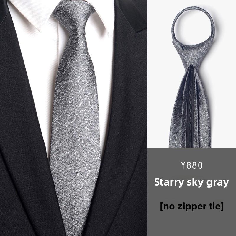 Herren Krawatte mit Streifenmuster und Reißverschluss für formelle Kleidung