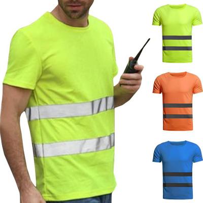 New High Visibility Reflective Safety Work Shirt Unisex Vest Reflective Breathable Work Clothes