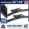 2PCS OEM Front Bracketless Windshield Wiper Blades Set Of 24"&18" All Season USA