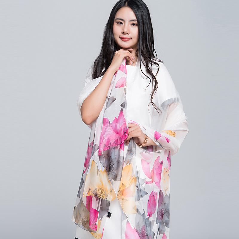 Extra Large Korean Style Chiffon Scarf - Versatile Beach Towel and Sun Protection Shawl for Women