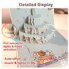 Light Feature Pop Up Cake Card Happy Birthday Musical Greeting Card  Blessing Occasion