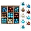 99PCS Mixed Color Christmas Ball Set Assorted Pattern Dia.3cm Christmas Ornaments Set Accessories Plated Ball