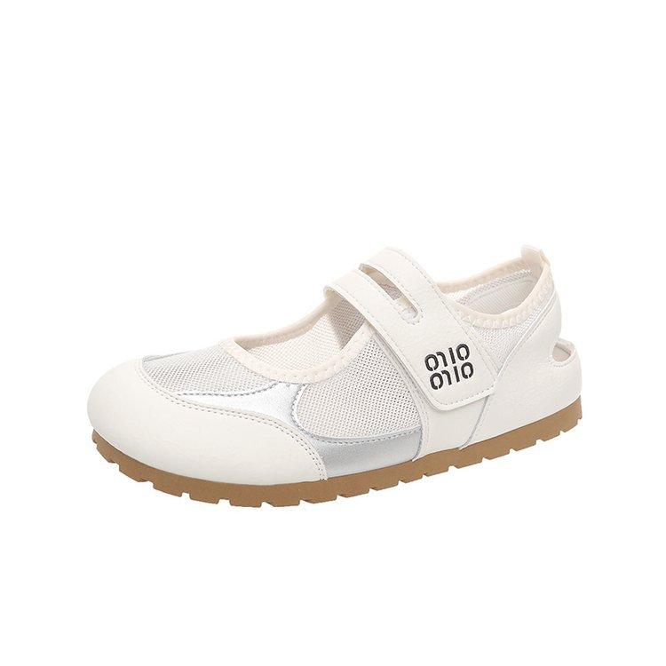 Women Mary Jane Flat Shoes Slip-On Casual Shoes Soft Bottom Lightweight Summer New Style Versatile Non Slip Outdoor Casual Shoes