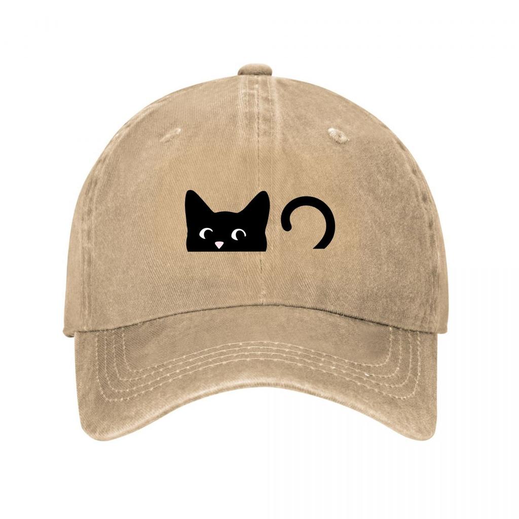 Cute Cat Suede Baseball Cap New Vintage Washed Cotton Baseball Cap Parent Kids Sun Hats