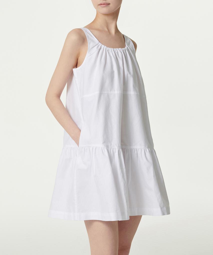 Musinsa Standard Woman Women'S Cotton Tiered Mini Dress [White]