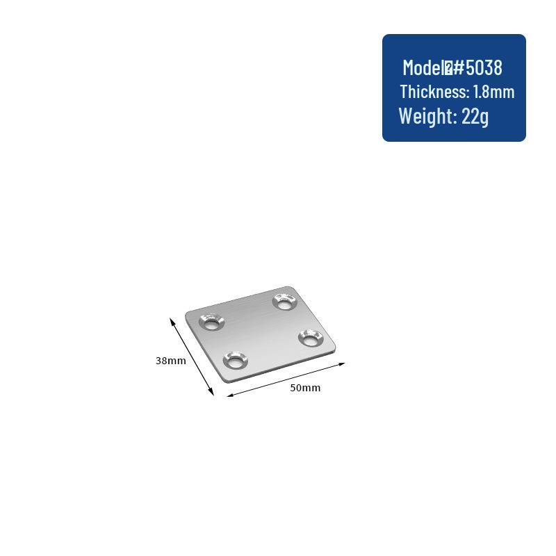 Stainless Steel 90° L-Shaped Angle Bracket for Shelf Support and Wood Board Connection