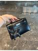 2025 Mini Black Kelly Bag der ersten Generation: Hochwertige vielseitige Lederhandtasche mit silberner Schnalle
