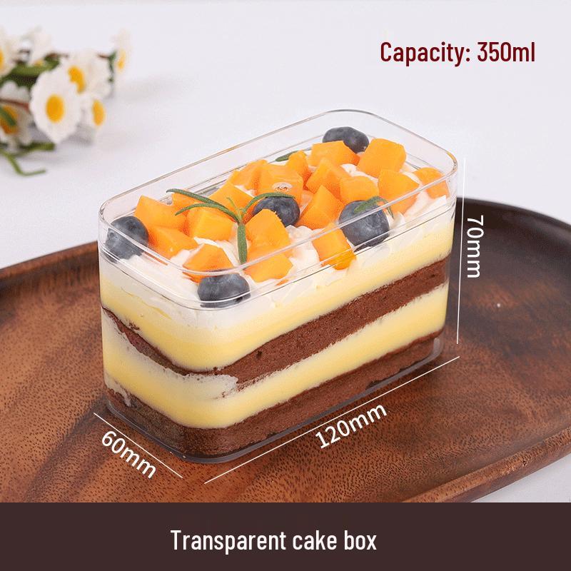 

Disposable Clear Plastic Dessert & Cake Containers Rectangular