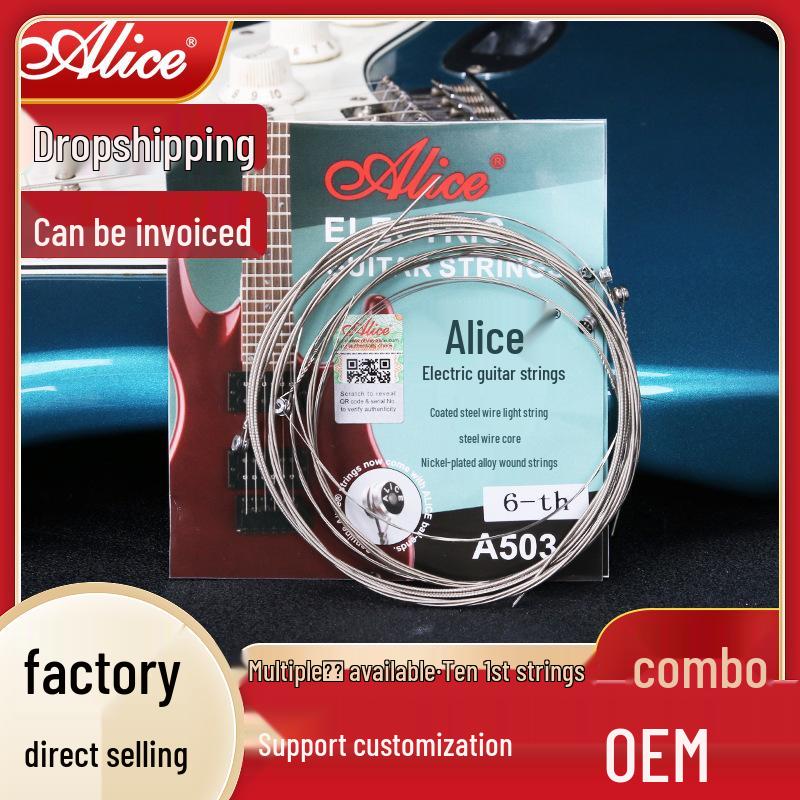 

Genuine Alice A503 Electric Guitar Strings: 009 Gauge Set for 1st, 2nd, and 6th Strings 1st String - 503SL