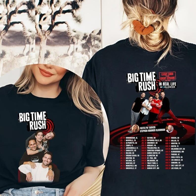Big Time Rush In Real Life Worldwide Tour 2025 Shirt Big Time Rush 2025 Concert Unisex T-Shirt S