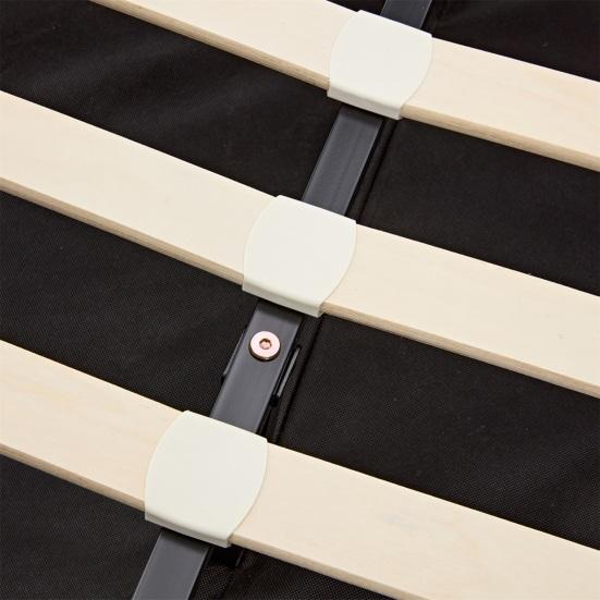 Gepolstertes Bett Großer Stauraum LED-Beleuchtung Stabiler Rahmen Robuste Doppelkonstruktion mit USB-Anschlüssen Modernes Holzlattenrost Funktional