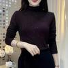Women's Elegant Rhinestone Half-High Collar Fleece Shirt for Autumn/Winter
