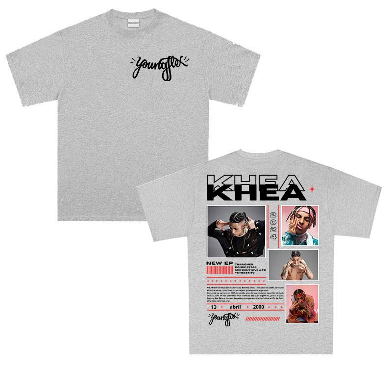 

Rapper KHEA TOUR new album T Shirt Unisexs Women tide Vintage High Quality tshirt summer Casual short sleeve tshirts S