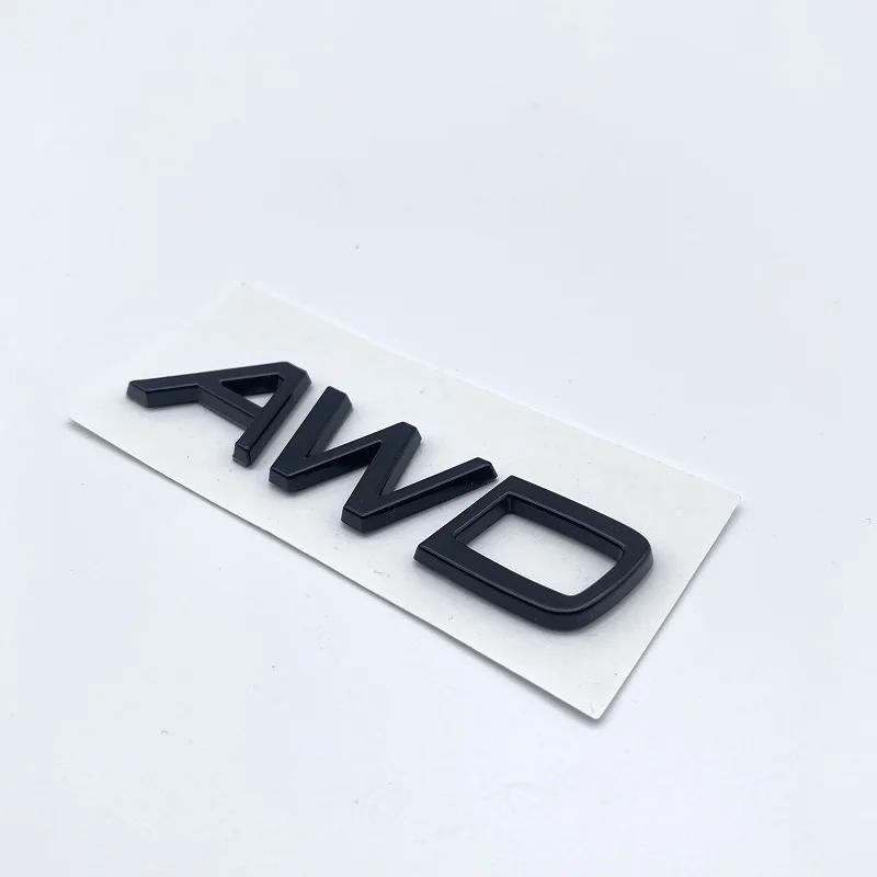 3D AWD T5 T6 Logo Emblem Badge Decal Car Sticker for Volvo S80 Car Stying Glossy Black Emblem Nameplate Car Modification