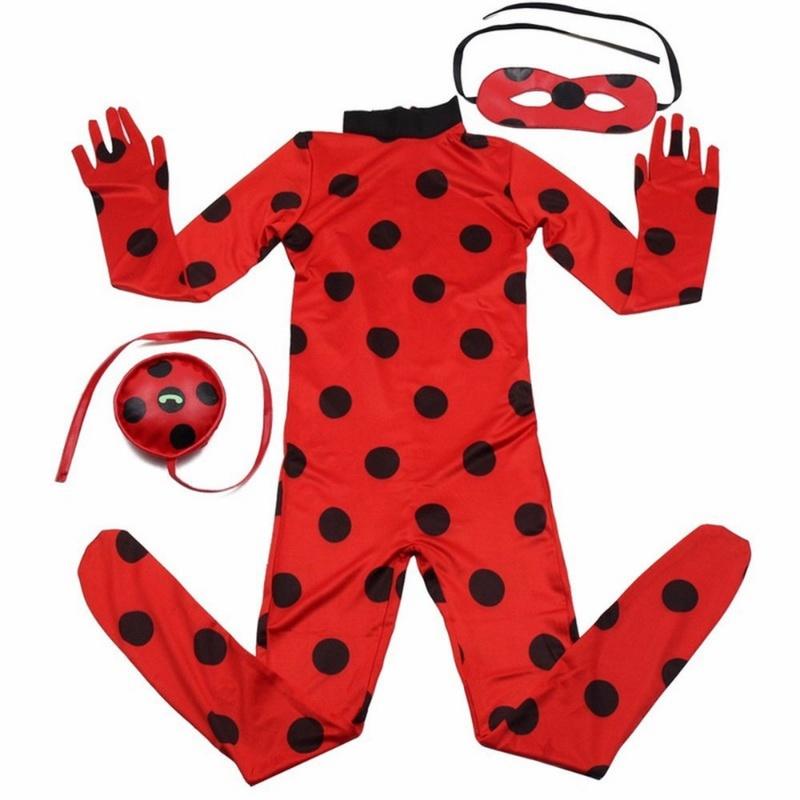 Cosplay Ladybug Costume Kids Adult Jumpsuit Outfits Halloween Christmas Party