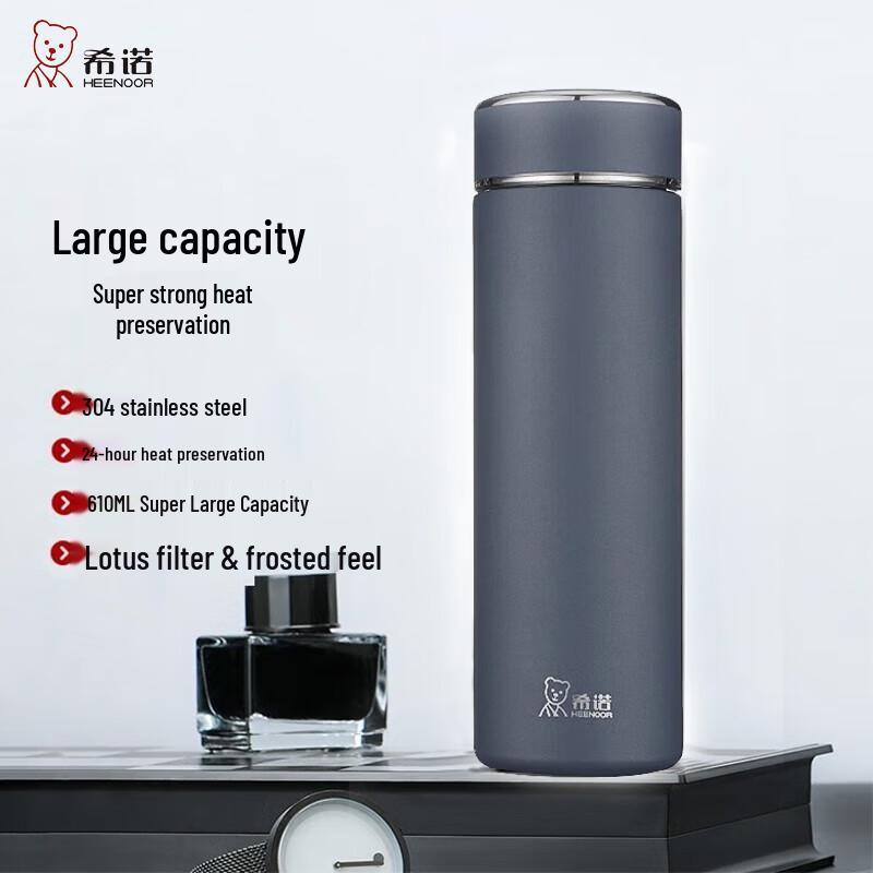 HEENOOR Frosted 520ml Stainless Steel Vacuum Insulated Tea Mug