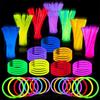100pcs Luminous Colorful Glow Sticks Glowing Fluorescence Dark DIY Bracelet Necklace Glowstick Birthday Wedding Party Decor