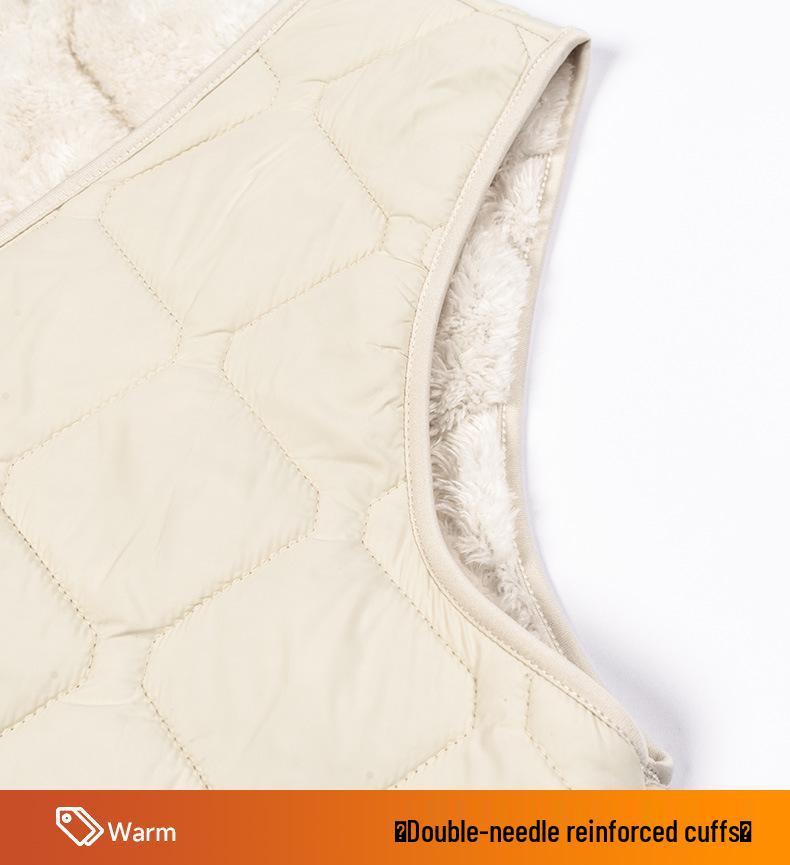 Elderly Women's Warm Velvet Vest: Cozy Autumn/Winter Shawl for Grandma and Mom