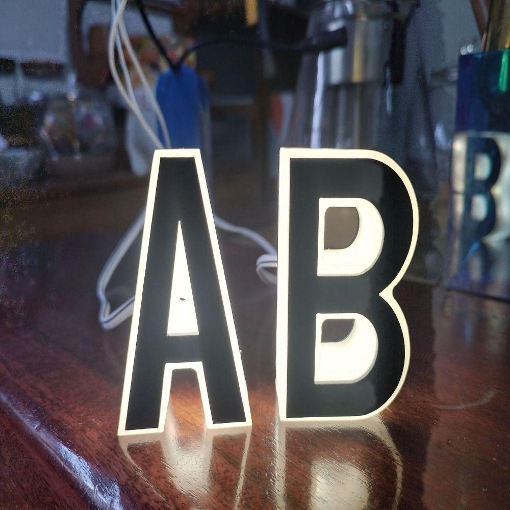 12V Power Illuminated House Number Sign 0-9 A-B Home Wall Decor LED Address Sign House