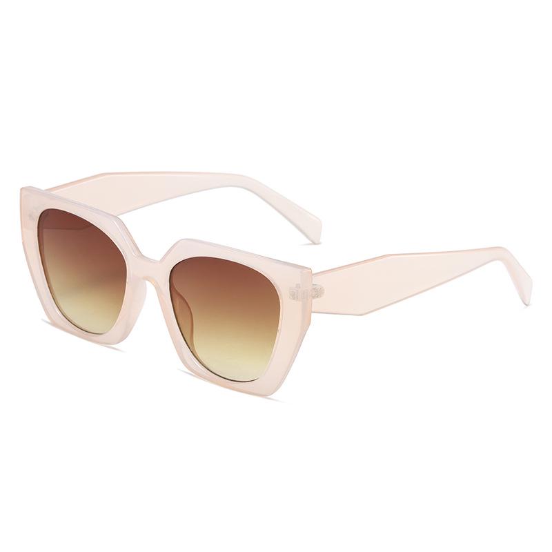 3282 Large Frame European & American Fashion High-End Polygon Cat Eye Sunglasses - Unisex UV Protection