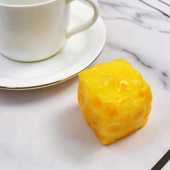 Yousheng Giant Cheese Squeeze Toy, Anxiety Relief Cheese Cube Sensory Toy, Soft Stretchy Cheese Block Pinch Toy, Home Office Relaxation Tool
