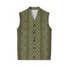 Men's V-Neck Sleeveless Knit Cardigan Vest