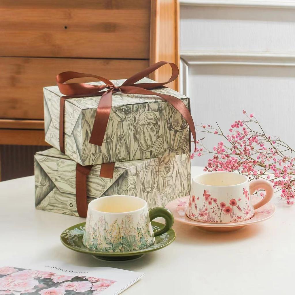 Coffee Cup Saucer, High-End Exquisite Couple Pair Of Cups, Wedding And Newlywed Gift Set