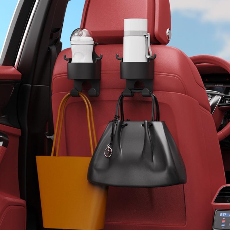 Porta-copos de Encosto de Cabeça de Carro com Gancho Suporte Suspenso para Banco Traseiro de Carro Suporte para Telefone Porta-Bebidas Acessórios Interiores Automotivos