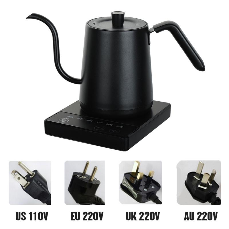 110V/220V Electric Kettle Gooseneck Jug Hand Brew Coffee Pot Thermo Pot Slender Mouth Pots Smart Kettle Teapot 1000W Decor